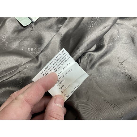PIEROTUCCI Women’s Green leather Jacket Made In Italy - Picture 15 of 16